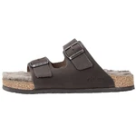 Rieker Herren Pantolette Dunkelbraun/Grau/Braun/Beige
