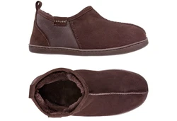 Vanuba Herren Hausschuh DORPER Dunkelbraun/Braun/Bordeaux/Dunkelrot