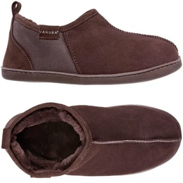 DORPER Herren Hausschuh Echtleder Httenschuhe/Winter-Hausschuhe/Gefttert