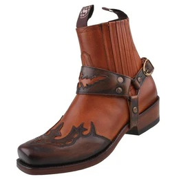 7811-Britnes Flo Marron Stiefelette