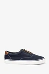 Next Klassischer Stoffschuh Sneaker Dunkelblau/Hellblau/Blau
