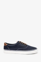 Next Klassischer Stoffschuh Sneaker Dunkelblau/Hellblau/Blau