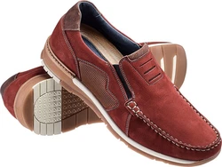 Franco Bettoni Mokassin Rot/Dunkelrot/Braun/Orange