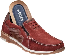 Franco Bettoni Mokassin Rot/Dunkelrot/Braun/Orange