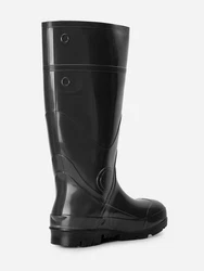 Ladeheid Herren PVC Gummistiefel LA-914 Schwarz/Grau