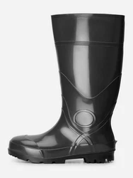 Ladeheid Herren PVC Gummistiefel LA-914 Schwarz/Grau