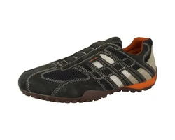 Geox U Snake L Herren Slipper Dunkelgrün/Braun/Dunkelbraun/Grün/Khaki