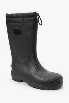 Next Gummistiefel mit warmem Futter Schwarz