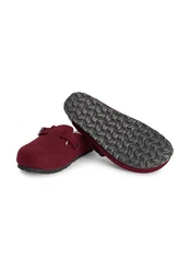 vitaform Unisexschuhe Clog Hausschuh Bordeaux/Dunkelrot/Lila