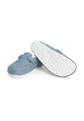 vitaform Unisexschuhe Clog Hausschuh Blau/Hellblau/Grau