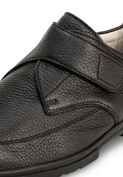 Vitaform Herrenschuhe Klettschuh Schwarz/Dunkelbraun/Braun