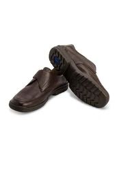 Vitaform Herrenschuhe Klettschuh Dunkelbraun/Braun