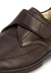 Vitaform Herrenschuhe Klettschuh Dunkelbraun/Braun