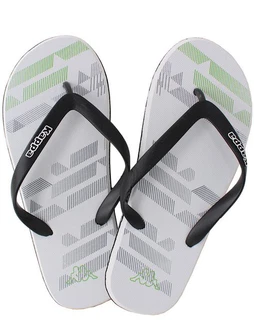 Kappa Zehensandale Logo Maceo 2 Flip Slip On Zehentrenner Weiß/Creme/Schwarz/Grün/Silber