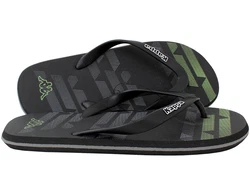 Kappa Zehensandale Logo Maceo 2 Flip Slip On Zehentrenner Dunkelgrün/Schwarz/Grau/Grün