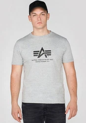 ALPHA INDUSTRIES T-Shirt hellgrau/schwarz