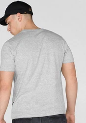 ALPHA INDUSTRIES T-Shirt hellgrau/schwarz