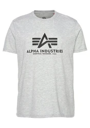 ALPHA INDUSTRIES T-Shirt hellgrau/schwarz