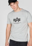 ALPHA INDUSTRIES T-Shirt hellgrau/schwarz