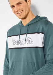 Bench Loungewear Hoodie Langarm Sweatshirt Blau/Dunkelgrün