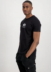 Alpha Industries Rundhalsshirt Basic T Schwarz/Blau