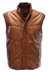 Zimmert Lederweste Piether Braun/Orange