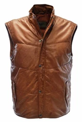 Zimmert Lederweste Piether Braun/Orange
