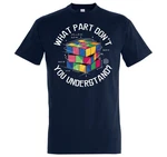 Youth Designz T-Shirt What Part Don't You Understand Zauberwürfel Herren Shirt Dunkelblau