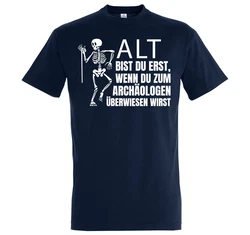 Youth Designz T-Shirt ALT BIST DU ERST BEIM ARCHOLOGEN Herren Shirt Schwarz/Dunkelblau/Blau