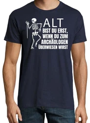 Youth Designz T-Shirt ALT BIST DU ERST BEIM ARCHOLOGEN Herren Shirt Schwarz/Dunkelblau/Blau
