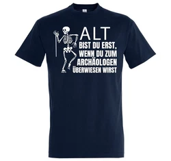 Youth Designz T-Shirt ALT BIST DU ERST BEIM ARCHOLOGEN Herren Shirt Schwarz/Dunkelblau/Blau