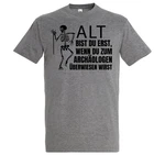 Youth Designz T-Shirt ALT BIST DU ERST BEIM ARCHOLOGEN Herren Shirt Hellgrau/Dunkelgrau/Schwarz/Grau