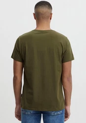BLEND T-Shirt 'Dinton' Dunkelgrün/Khaki