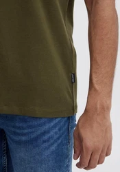 BLEND T-Shirt 'Dinton' Dunkelgrün/Khaki