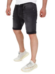 Yazubi Jeansshorts Henry Dunkelgrau/Schwarz/Grau