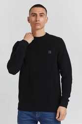 !Solid Pullover 'Valencia' Dunkelblau/Schwarz/Blau