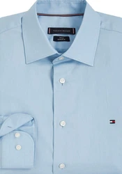 Tommy Hilfiger TAILORED Businesshemd CL FLEX OXF RF SHIRT Hellblau/Blau