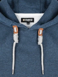 riverso Herren Kapuzenpullover RIVLuca Hoodie Sweatshirt Pullover Kapuze Kängurutaschen Regular Fit Blau/Dunkelblau/Hellblau/Grau