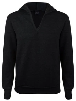 GUGGEN Mountain Hoodie Herren Kapuzenpullover Schwarz