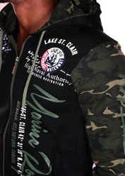 Jaylvis Collegejacke Herren Sweatjacke Sportjacke Joggingjacke mit Kapuze Marine/Royal