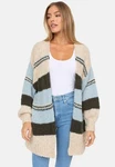 Decay Strickjacke Beige/Blau/Hellblau