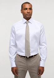 Eterna Langarmhemd MODERN FIT NON IRON Weiß/Khaki/Creme/Grau