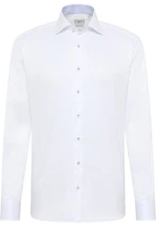 Eterna Langarmhemd MODERN FIT NON IRON Weiß/Khaki/Creme/Grau