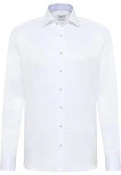 Eterna Langarmhemd MODERN FIT NON IRON Weiß/Khaki/Creme/Grau