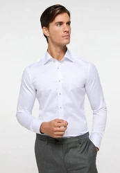 Eterna Langarmhemd SLIM FIT NON IRON Weiß/Creme