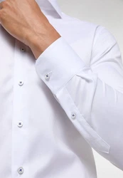 Eterna Langarmhemd SLIM FIT NON IRON Weiß/Creme