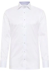 Eterna Langarmhemd SLIM FIT NON IRON Weiß/Creme