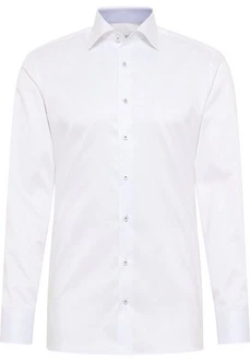Eterna Langarmhemd SLIM FIT NON IRON Weiß/Creme