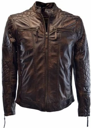 Lederjacke Alex weiches gewaschenes Leder, Grn