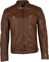 Gipsy by Mauritius Herren Bikerjacke GBDerry Braun/Dunkelbraun